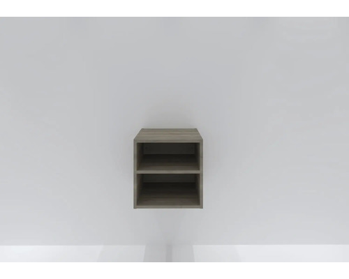 Nástenná polica s dvomi priehradkami z dreva