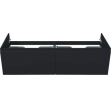 Čierna skrinka pod umývadlo s dvoma zásuvkami