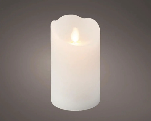 LED sviečka vosková Ø7,5 x 12,5 cm 1 ks biela