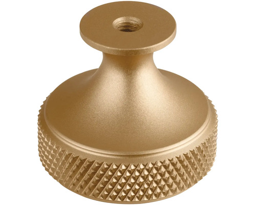 Kovový nábytkový gombík s vrúbkovanou základňou