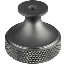 Nastavovací gombík s vrúbkovaným povrchom a závitom