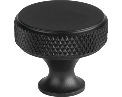 Úchytka Dieren Ø 30 mm, elox.čierna Kovový nábytkový gombík