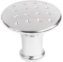 Kovový nábytkový gombík s okrúhlym tvarom a malými výstupkami