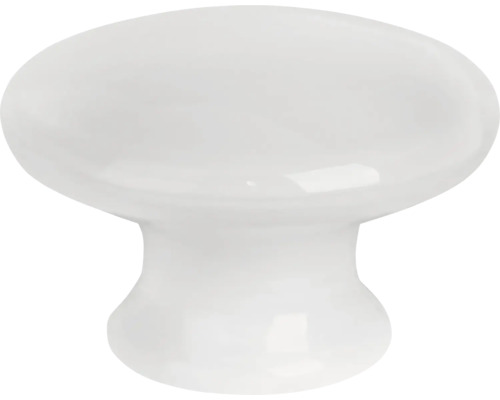 Úchytka Seol Ø 37 mm, plast, biela Keramická nábytková gombička