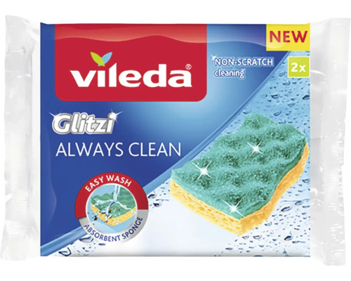 Čistiaca hubka Vileda Glitzi Always Clean, dvojité balenie