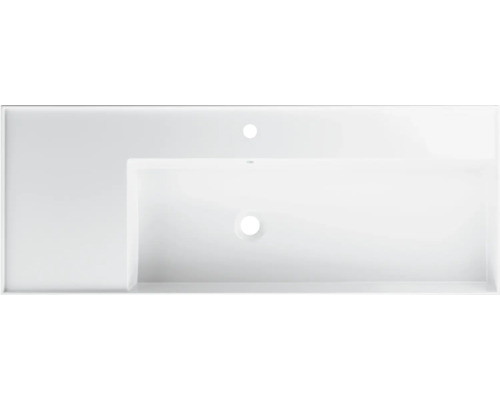 Umývadlo zo sanitárnej keramiky s otvorom pre batériu a prepadom