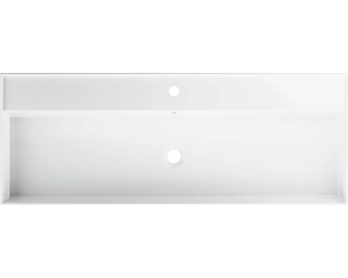 Umývadlo zo sanitárnej keramiky s otvorom pre batériu a prepadom