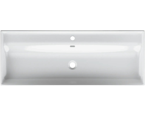 Obdĺžnikové umývadlo z keramiky, pohľad zhora