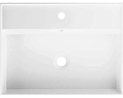 Umývadlo zo sanitárnej keramiky s otvorom pre vodovodnú batériu a prepadom