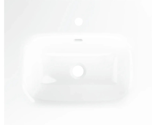 Umývadlo zo sanitárnej keramiky, pohľad zhora