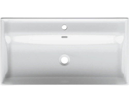 Keramické umývadlo s otvorom pre kohútik a prepadom