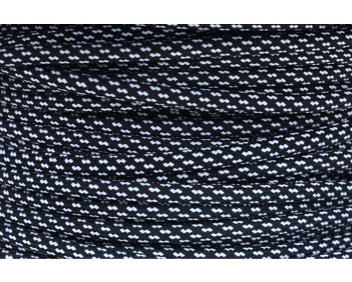 Textilný kábel H03VV-F 3x0,75-48 čierny/biely, metrážový sortiment