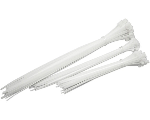 Niekoľko zväzkov plastových sťahovacích pások