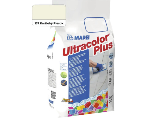 Škárovacia hmota Mapei Ultracolor Plus 137 karibský piesok 5 kg Mapei Ultracolor Plus škárovacia hmota Karibský piesok, veľkosť balenia päť kilogramov