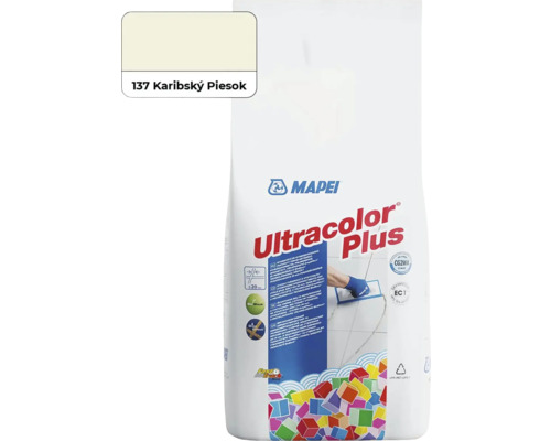 Škárovacia hmota Mapei Ultracolor Plus 137 karibský piesok 2 kg Mapei Ultracolor Plus škárovacia hmota 137 Karibský piesok