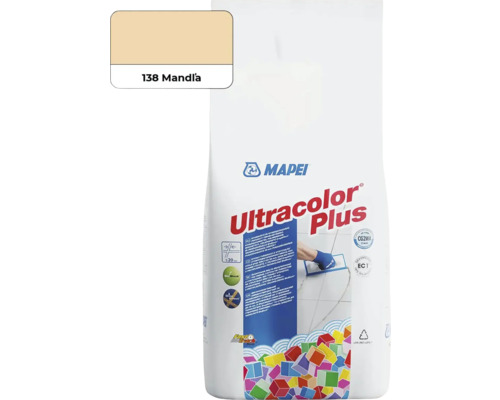 Škárovacia hmota Mapei Ultracolor Plus 138 mandľa 2 kg Mapei Ultracolor Plus škárovacia hmota farba 138 Mandla