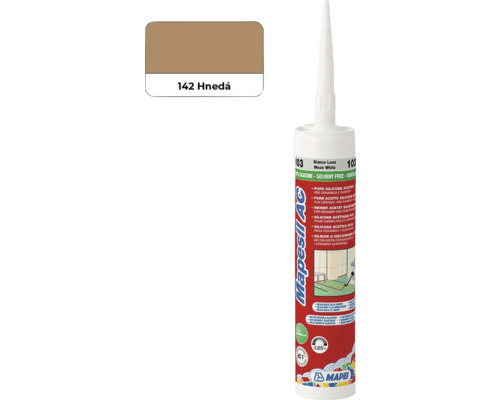 Sanitárny silikón MAPEI Mapesil AC 142 hnedá 310 ml Sanitárny silikón Mapesil AC, odtieň 142 hnedá