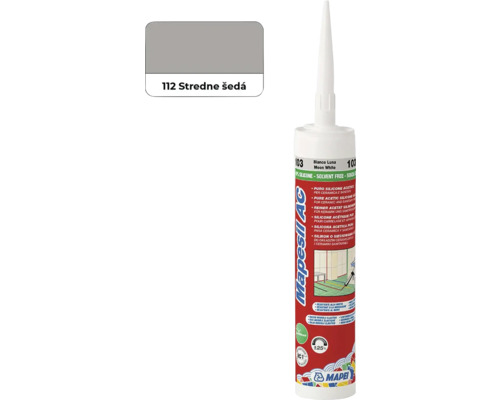 Sanitárny silikón MAPEI Mapesil 310 ml AC 112 stredne sivá Sanitárny silikón MAPEI Mapesil 310 ml AC 112 stredne sivá