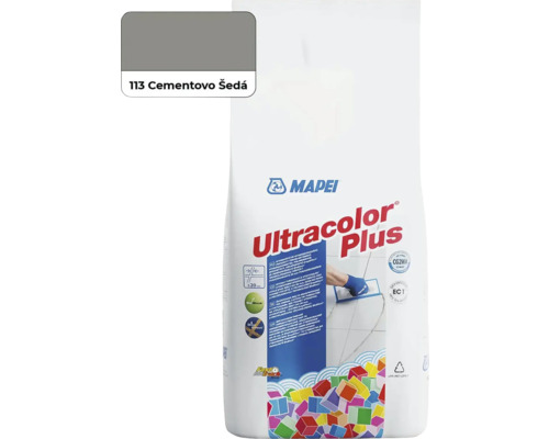 Škárovacia hmota Mapei Ultracolor Plus 113 cementovo šedá 2 kg