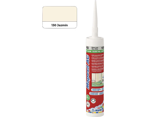 Sanitárny silikón MAPEI Mapesil AC 130 jazmín 310 ml Sanitárna silikónová kartuša, odtieň 130 Jazmín