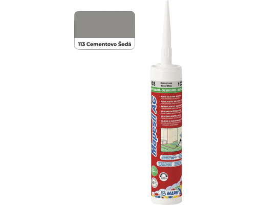 Sanitárny silikón MAPEI Mapesil AC 113 cementovosivý 310 ml Sanitárny silikón Mapesil AC, odtieň 113 cementovo sivá