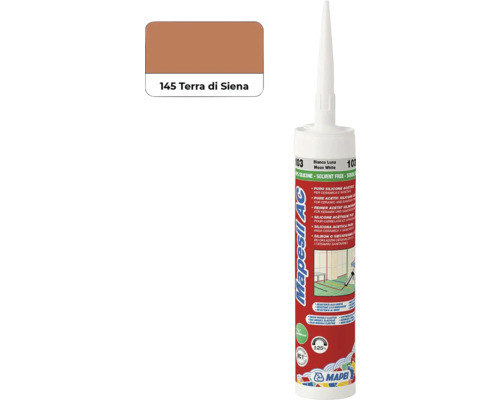 Sanitárny silikón MAPEI Mapesil AC 145 terra di siena 310 ml Sanitárna silikónová kartuša Mapesil AC 145 Terra di Siena