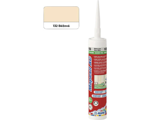 Sanitárny silikón MAPEI Mapesil 310 ml AC 132 béžová Sanitárny silikón MAPEI Mapesil 310 ml AC 132 béžová