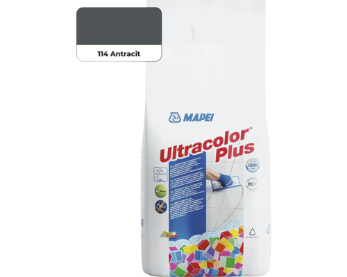 Škárovacia hmota Mapei Ultracolor Plus 114 antracit 2 kg Mapei Ultracolor Plus škárovacia hmota, farba antracit, veľkosť balenia