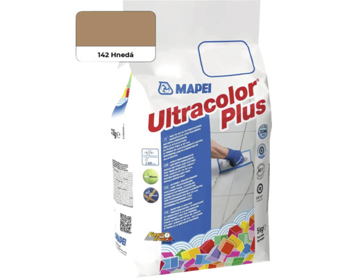 Škárovacia hmota Mapei Ultracolor Plus 142 hnedá, 5 kg Mapei Ultracolor Plus flexibilná škárovacia hmota farba 142 Hnedá