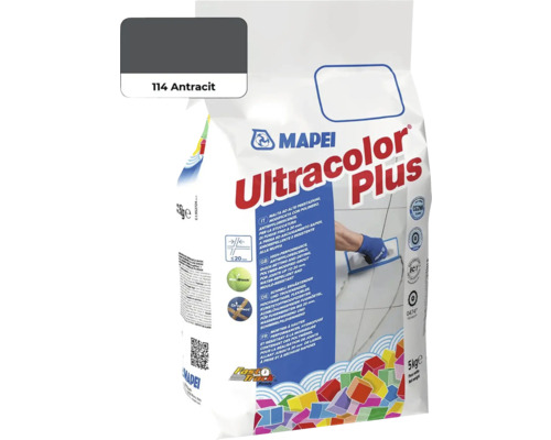 Škárovacia hmota Mapei Ultracolor Plus 114 antracit 5 kg Mapei Ultracolor Plus flexibilná škárovacia hmota antracitová, 5 kilogramové balenie