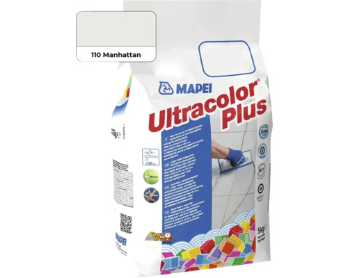 Škárovacia hmota Mapei Ultracolor Plus 110 manhattan, 5 kg Mapei Ultracolor Plus škárovacia hmota 110 Manhattan v 5 kg balení