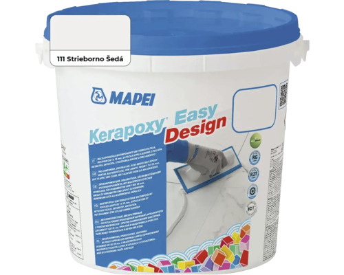 Škárovacia hmota Mapei Kerapoxy Easy Design 111 strieborno šedá 3 kg