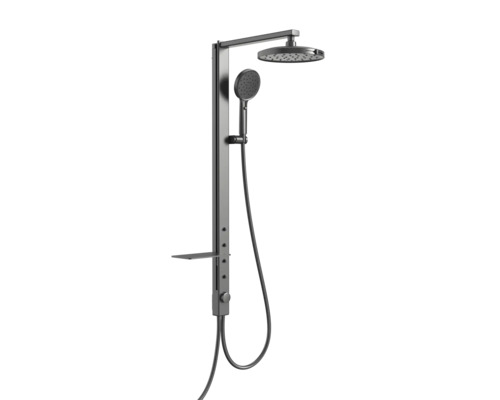 Sprchový systém s prepínačom AVITAL Biala so 4 masážnymi tryskami matne čierna