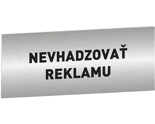 Štítok s nápisom Nevhadzovať reklamu