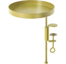 Príchytný stolík z kovu s okrúhlou policou