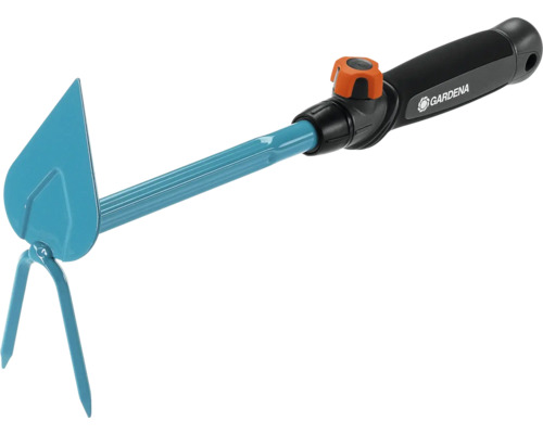 Motyka na burinu Gardena s dvoma zubami a odstraňovačom buriny