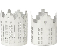 Svietnik na čajovú sviečku, motív domov