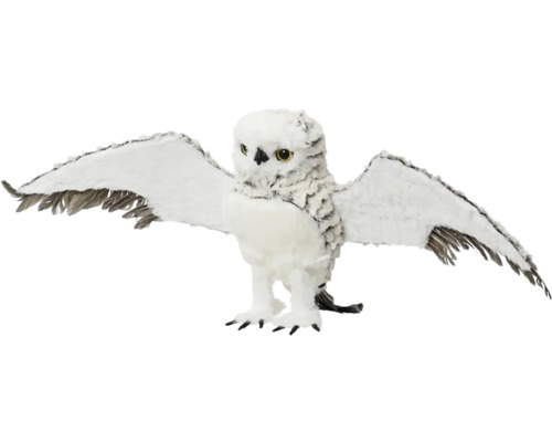 Sova závesná umelá kožušina s husacím perím 17 x 68 x 24 cm sivá Snežná sova ako dekorácia