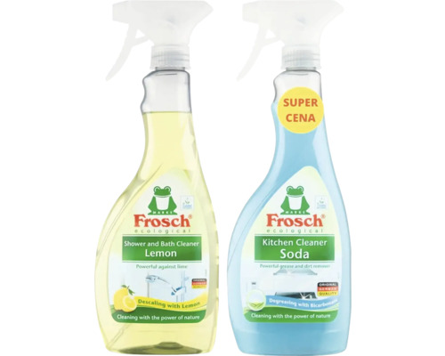 Špeciálne čističe Frosch Duopack, Soda a Citrón, 2x500 ml