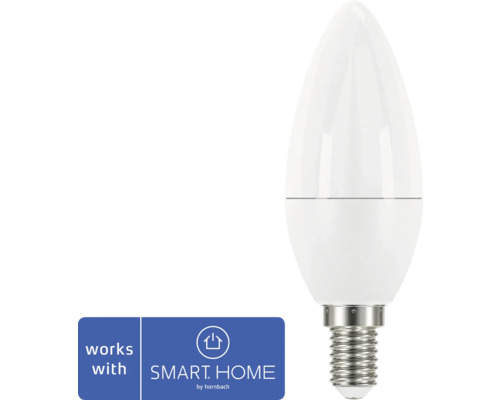 LED žiarovka Flair ViYu RGBW C35 E14 / 4,8 W ( 40 W ) 470 lm 1800-6500 K matná - kompatibilná so SMART HOME by hornbach Žiarovka sviečka so závitom E14 a kompatibilitou s inteligentnou domácnosťou