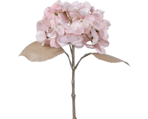 Umelá kvetina hortenzia 45 cm ružová