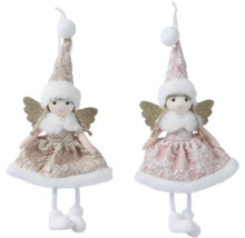 Dva ozdobní vianoční anjeli na zavesenie