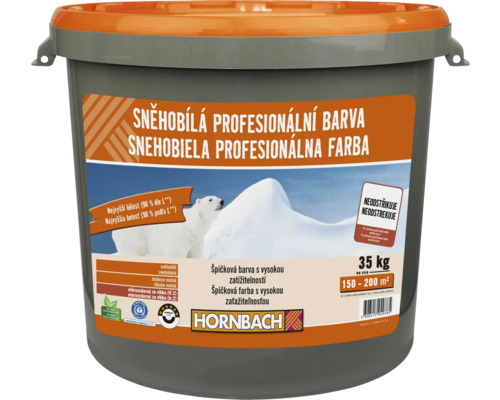 Vedro profesionálnej snehobielej farby, 35 kg
