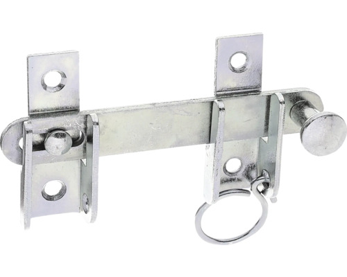 Závora na okná a dvere so zaisťovacím zariadením 120x20 mm, galvanicky pozinkovaná Kovová závora dverí