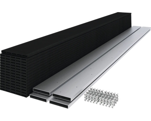 Terasy z plastu s podkonštrukciou a upevňovacím materiálom