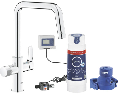 Kuchynská batéria s filtračnou funkciou GROHE GROHE Blue Pure chrómová 30594000 Kuchynská batéria Grohe Blue Home s filtračným systémom