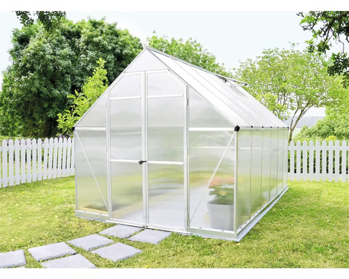 Skleník Palram Canopia Essence 8x12 polykarbonát 4 mm 242,5 x 366 cm strieborný vr. základového rámu Skleník Palram Canopia Essence 8x12 polykarbonát 4 mm 242,5 x 366 cm strieborný vr. základového rámu