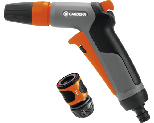 Čistiaca striekacia pištoľ Gardena s vodnou stop spojkou