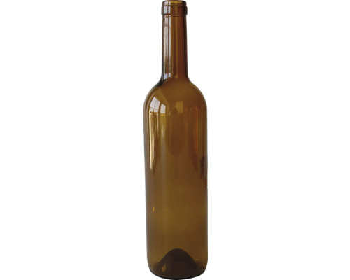 Fľaša na víno sklenená 750 ml zelená/hnedá