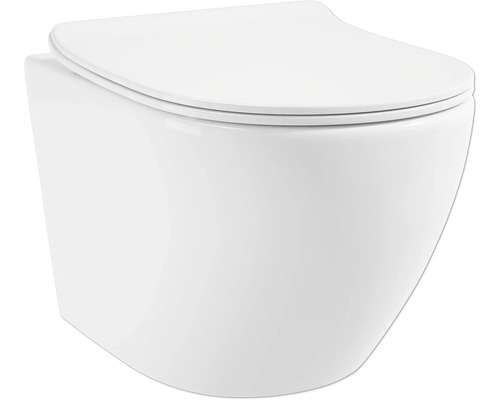 Závesné WC set Jungborn FOUR bez splachovacieho kruhu vč. WC dosky 35,5 cm